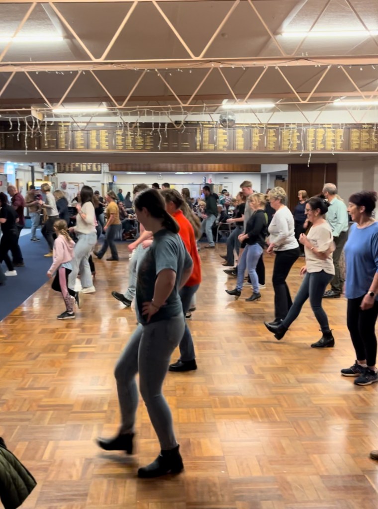 Line dancing at the cooma bowling club